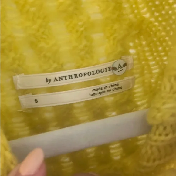 Chartreuse Anthropologie Sweater - Picture 2 of 5